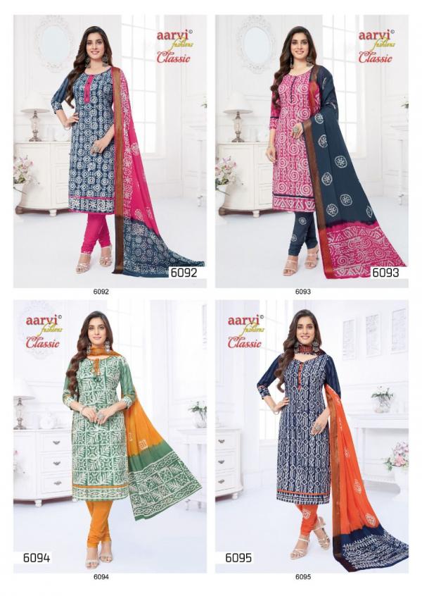 Aarvi Classic Vol-2 Cambric Cotton Wax Embroidery Designer Dress Material 